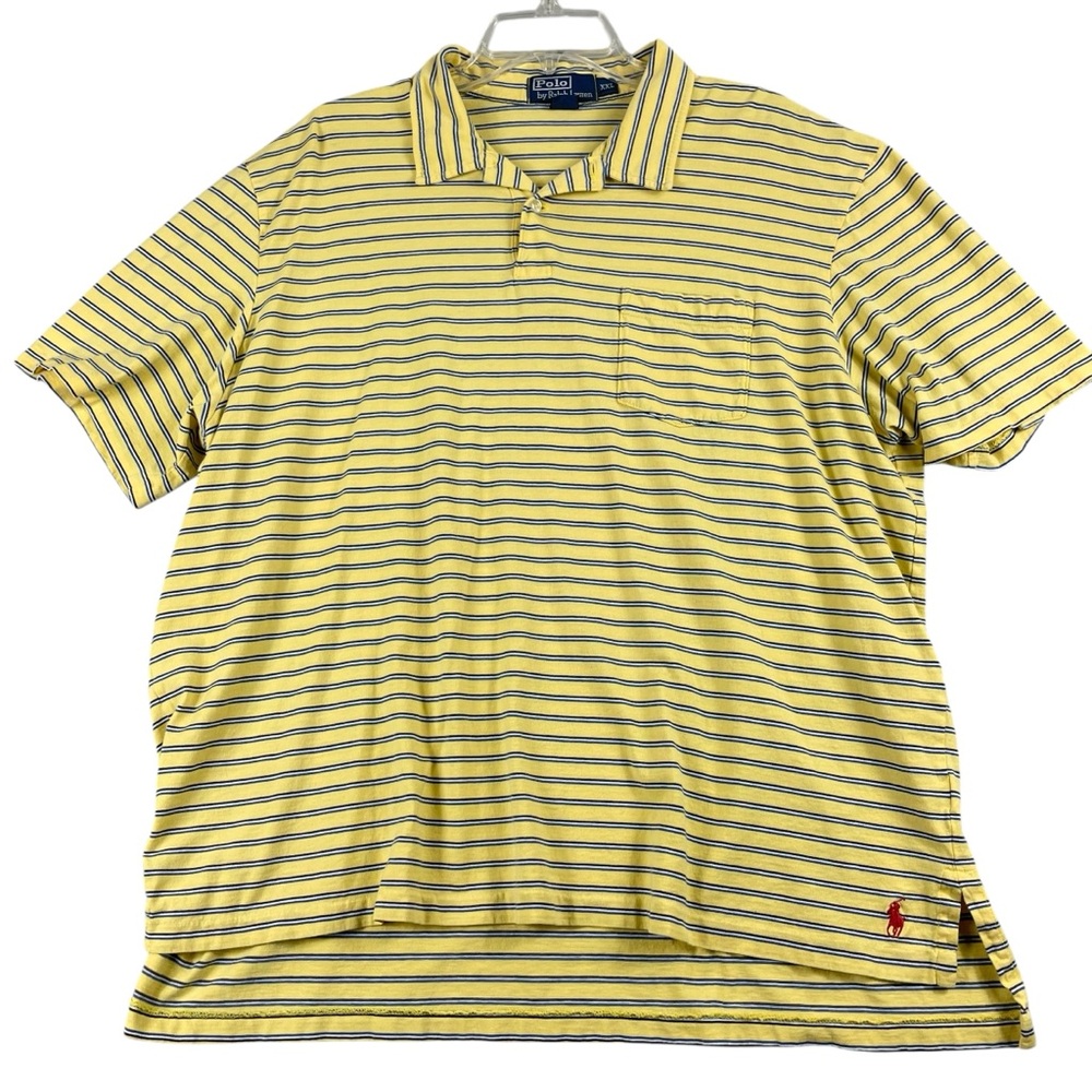 Men's‎ Polo Ralph Lauren 100% Cotton Stripe Polo XXL 0001